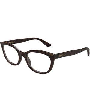 McQueen Am0569O 002 Optical Frames Acetate Transparent Cat Eye - Black