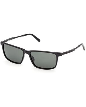 Timberland Tb00071 01R Sunglasses Injected Squared Polarized - Black