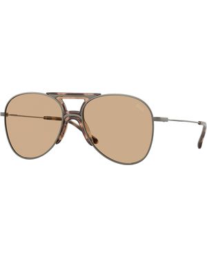 DIESEL Dl1022T 1049/8 Sunglasses Titanium Pilot Normal - Black