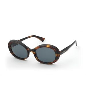 Nina Ricci Snr459 829 Sunglasses Acetate Smoke Geometric Normal - Black