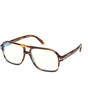 Tom Ford Ft6058-B 055 Optical Frames Acetate Squared Normal - Black