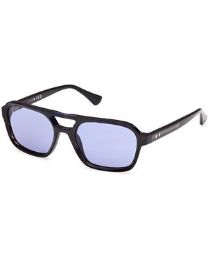 Web We0376 56V Sunglasses Acetate Squared Normal - Black