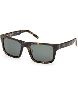 Timberland Tb00042 55R Sunglasses Acetate Squared Polarized - Black