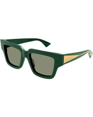 Bottega Veneta Bv1276S 003 Sunglasses Acetate Squared - Green