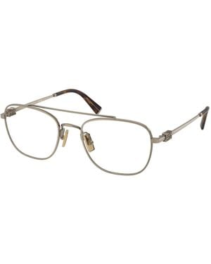 Miu Miu Mu 51Wv 26C1O1 Optical Frames Metal Squared Normal - Black