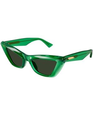 Bottega Veneta Bv1101S 010 Sunglasses Acetate Cat Eye Normal - Green