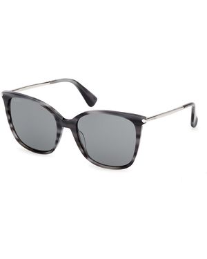 Max Mara Mm0202 64A Sunglasses Smoke Squared Normal - Black
