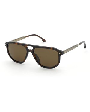 Lozza Sl4401 714P Sunglasses Acetate Squared Polarized - Black