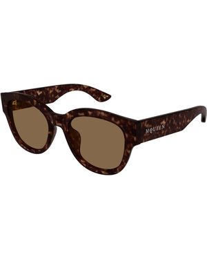 McQueen Am0509Sa 002 Sunglasses Acetate Cat Eye - Black