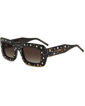 Carolina Herrera Her 0131/S 086/Ha Sunglasses Acetate Squared Shaded - Black