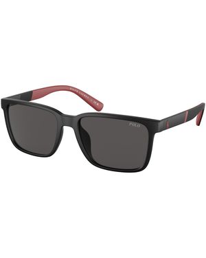 Polo Ralph Lauren Ph4189U 537587 Sunglasses Injected Squared Normal - Black