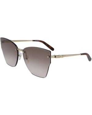 Ferragamo Sf223S 42687 704 Sunglasses Metal Butterfly Normal Shaded - Black