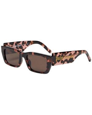 Palm Angels Peri006 Palm 3064 Dark Sunglasses Acetate Squared Normal - Black