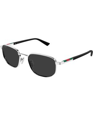 Gucci Gg2093S 001 Sunglasses Metal Squared - Black