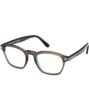 Tom Ford Ft6033-B 096 Optical Frames Acetate Round Normal - Black