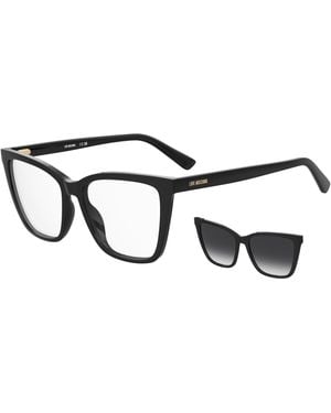 Moschino Mol698/C 807/Wj Optical Frames Polyamide Squared Polarized Nuanced - Black