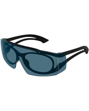 McQueen Am0489S 002 Sunglasses Bio-Inject Mask - Black