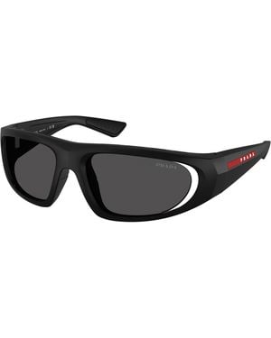 Prada Linea Rossa Ps B03S 1Bo06F Sunglasses Injected Geometric Normal - Black