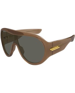 Bottega Veneta Bv1345S 005 Sunglasses Acetate Mask - Black