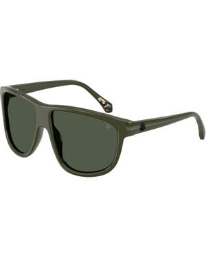 Moncler Me6032U 30529A Sunglasses Acetate Squared Polarized - Green