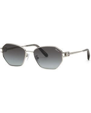 Chopard Schm50S 579 Sunglasses Metal Smoke Geometric Anti-Glare Nuanced - Black