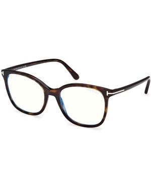 Tom Ford Ft6089-B 052 Optical Frames Acetate Squared Normal - Black