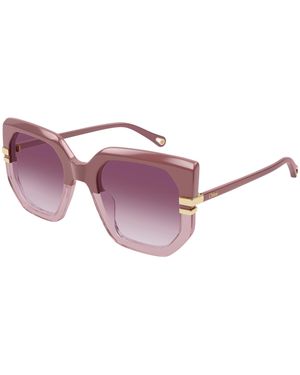 Chloé Ch0240S 006 Sunglasses Acetate Geometric - Black