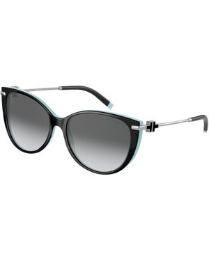 Tiffany & Co. Tf4178 8055T3 Sunglasses Acetate Cat Eye Polarized Shaded - Black
