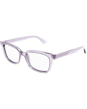 McQueen Am0464O 005 Optical Frames Acetate Transparent Squared - Black