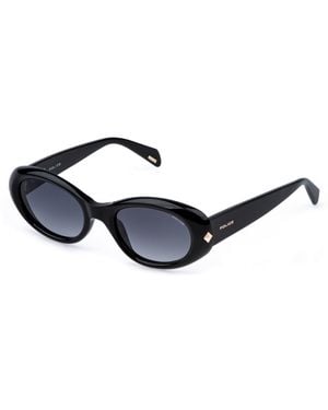 Police Splr93 Kaleidos 1 0700 Sunglasses Acetate Smoke Geometric Normal Nuanced - Black