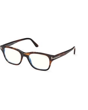 Tom Ford Ft6120-B 056 Optical Frames Acetate Squared Normal - Black