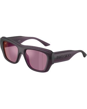 Jimmy Choo Jc6003U 5092Lb Sunglasses Injected Squared Mirrored - Black