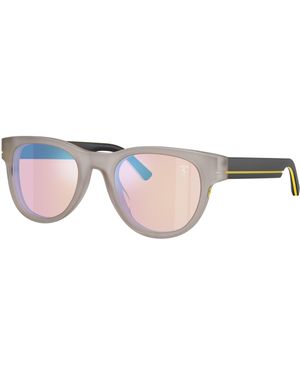FERRARI SCUDERIA Fz6034U 772/Ma Sunglasses Acetate Round Normal Mirrored - Black