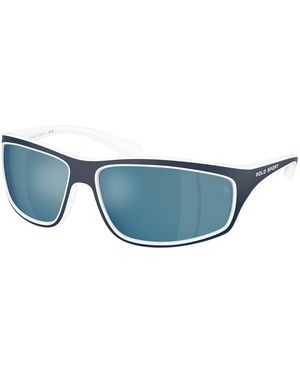 Polo Ralph Lauren Ph4227U 547155 Sunglasses Injected Squared Mirrored - Black