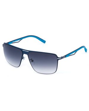 Fila Sfi898 01Hl Sunglasses Metal Squared Normal Shaded - Black