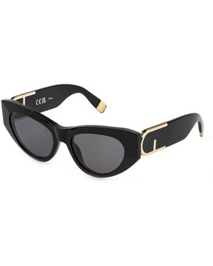 Furla Sfu881 700 Sunglasses Acetate Smoke Cat Eye Normal - Black