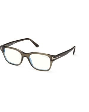 Tom Ford Ft6120-B 096 Optical Frames Acetate Squared Normal - Black