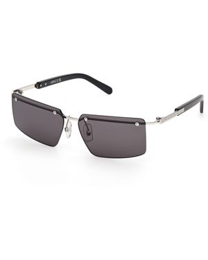 Gcds Gd0061 16A Sunglasses Metal Smoke Squared Normal - Black