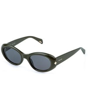 Police Splr93 Kaleidos 1 06S9 Sunglasses Acetate Smoke Geometric Normal - Black