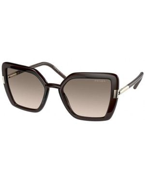 Prada Pr 09Ws 05M3D0 Sunglasses Acetate Butterfly Normal Shaded - Black