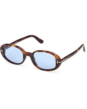 Tom Ford Ft1364 Iggy 53V Sunglasses Acetate Round Normal - Black
