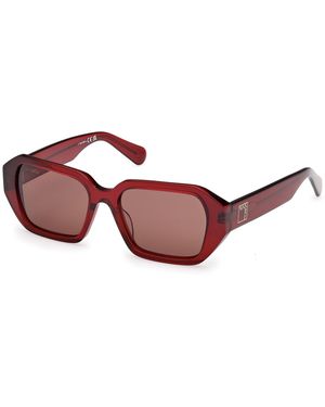 MAX&Co. Mo0126 66E Sunglasses Acetate Geometric Normal - Red