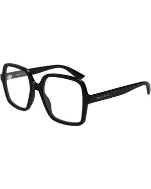 McQueen Am0538O 001 Optical Frames Acetate Transparent Squared - Black