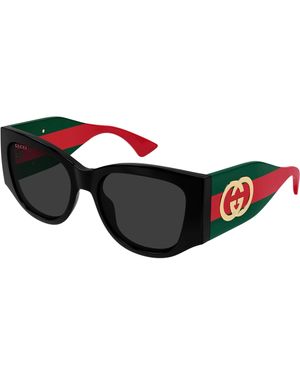 Gucci Gg2115S 001 Sunglasses Acetate Cat Eye - Black