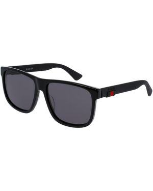 Gucci Gg0010S 001 Sunglasses Acetate Squared Normal - Black