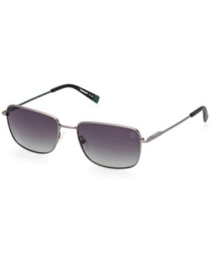 Timberland Tb9338 09D Sunglasses Metal Squared Polarized Shaded - Black