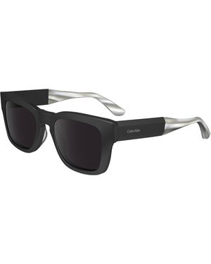 Calvin Klein Ck23539S 001 Sunglasses Acetate Smoke Squared Normal Normal - Black