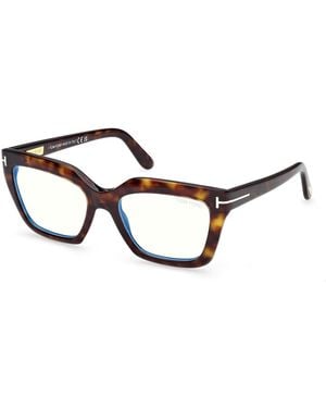 Tom Ford Ft6093-B 052 Optical Frames Acetate Cat Eye Normal - Black