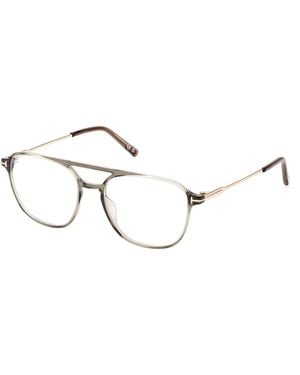 Tom Ford Ft5874-B 093 Optical Frames Injected Pilot Normal - Black