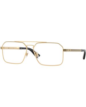 Versace Ve1326 1523 Optical Frames Steel Transparent Squared Normal - Black